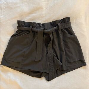Athleta Charcoal High-Waist Shorts